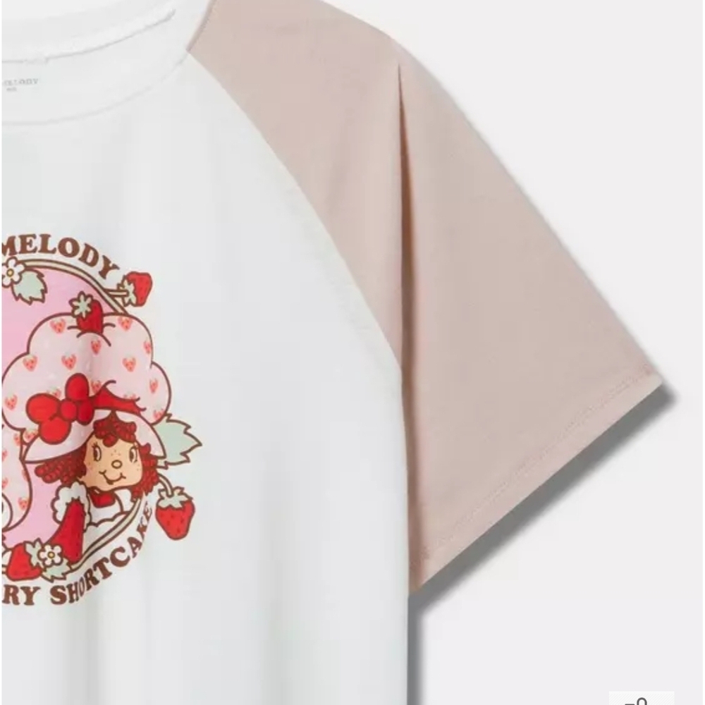 NWOT Torrid Crop Raglan-My Melody Strawberry Shortcake - Picture 4 of 5